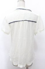 画像2: axes femme / レース使いボウタイブラウス  キナリ S-26-05-10-020-AX-BL-HR-ZS (2)