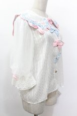 画像3: 中国ロリータ / 刺繍衿ブラウス  白ｘピンク S-26-05-10-024-LO-TO-AS-ZS (3)