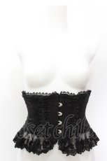 画像1: ATELIER PIERROT / Frill Short Corset コルセット  黒 S-26-05-11-026-EL-TO-HR-ZS (1)