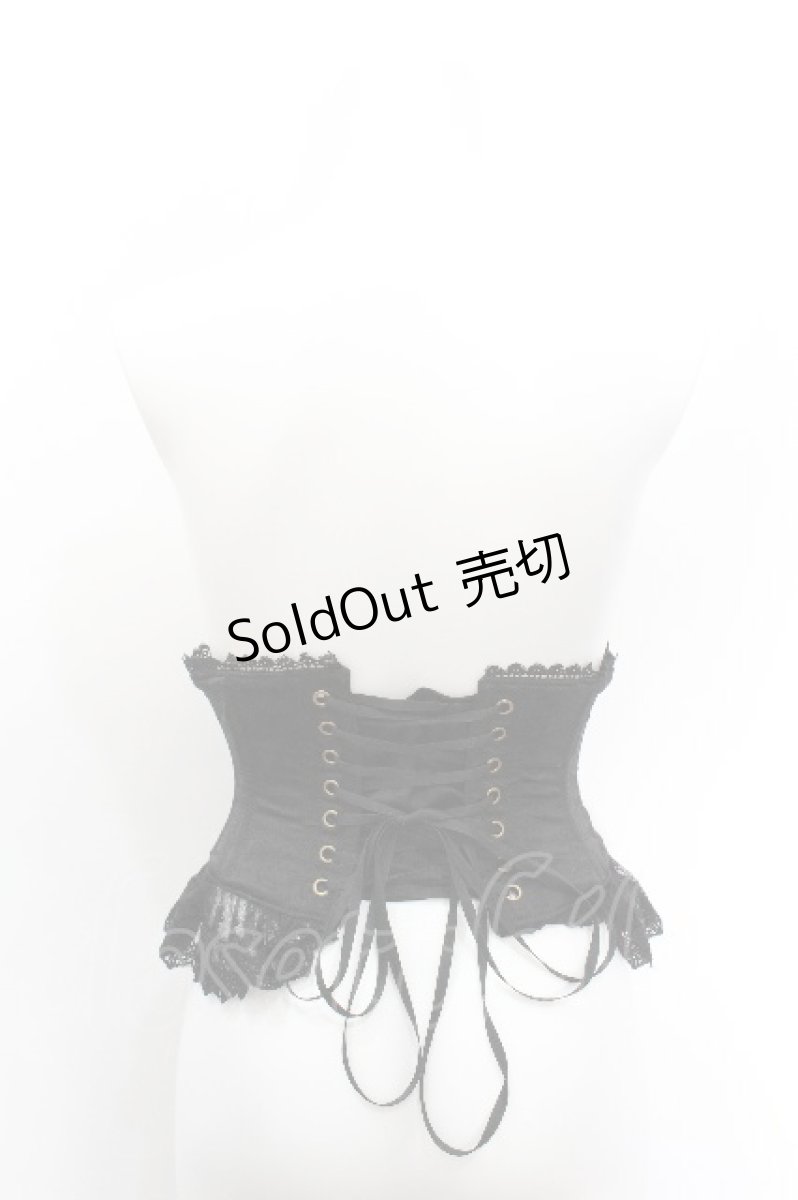 画像2: ATELIER PIERROT / Frill Short Corset コルセット  黒 S-26-05-11-026-EL-TO-HR-ZS (2)