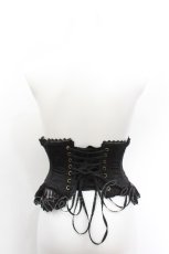 画像2: ATELIER PIERROT / Frill Short Corset コルセット  黒 S-26-05-11-026-EL-TO-HR-ZS (2)
