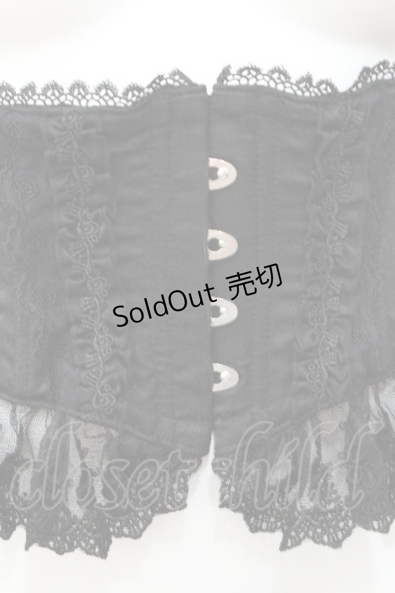 画像3: ATELIER PIERROT / Frill Short Corset コルセット  黒 S-26-05-11-026-EL-TO-HR-ZS (3)