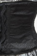 画像4: ATELIER PIERROT / Frill Short Corset コルセット  黒 S-26-05-11-026-EL-TO-HR-ZS (4)