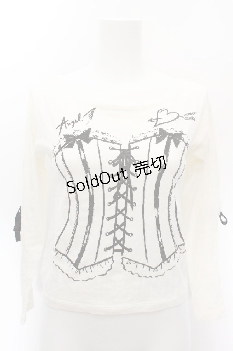 画像1: MILK / コルセットTシャツ  オフ S-26-05-11-032-ML-TS-AS-ZS (1)