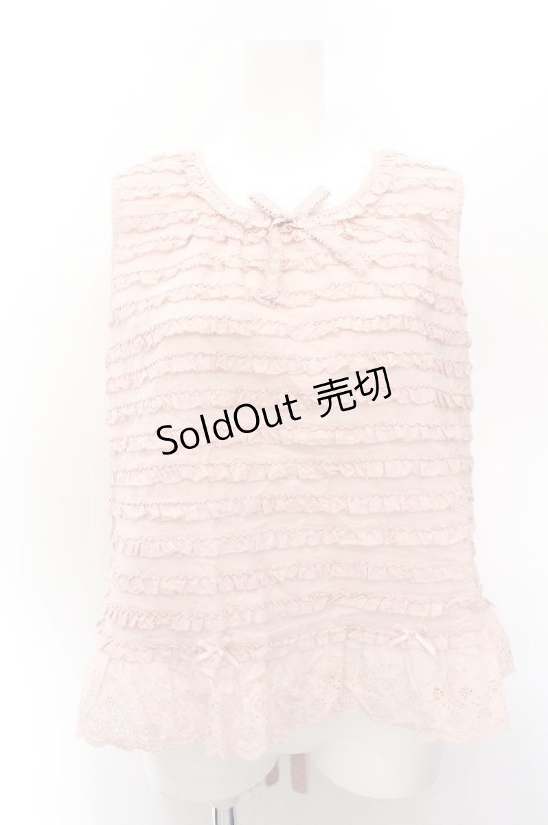 画像1: PINK HOUSE / コットンレース使いノースリーブブラウス  ピンク S-26-05-11-039-LO-BL-AS-ZS (1)