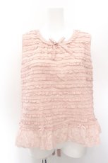 画像1: PINK HOUSE / コットンレース使いノースリーブブラウス  ピンク S-26-05-11-039-LO-BL-AS-ZS (1)