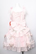 画像2: BABY,THE STARS SHINE BRIGHT / Rosy Samanthaジャンパースカート  ピンク S-26-05-11-043-BA-AC-HR-ZS (2)