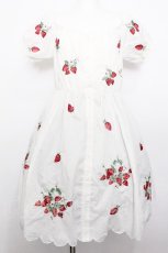 画像1: Ank Rouge / ストロベリー刺繍ワンピース  白 S-26-05-11-045-CA-OP-AS-ZS (1)