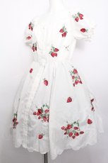 画像3: Ank Rouge / ストロベリー刺繍ワンピース  白 S-26-05-11-045-CA-OP-AS-ZS (3)