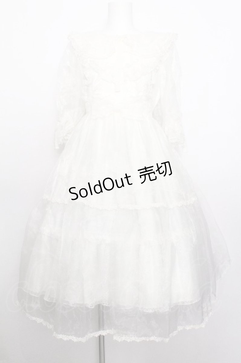 画像1: Angelic Pretty / Happy Humming Bunnyワンピースセット  白 S-26-05-11-046-AP-OP-AS-ZS (1)