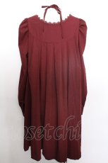 画像2: Sheglit / クロスリボンフレアワンピース M ワイン S-26-05-11-051-EL-OP-AS-ZS (2)
