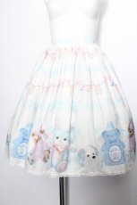 画像1: axes femme kawaii / ランドリー柄スカート  白 S-26-05-11-061-AX-SK-AS-ZS (1)
