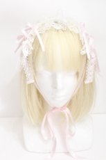 画像2: BABY,THE STARS SHINE BRIGHT / Twinkle Sugar Dotレースヘッドドレス  白ｘピンク S-26-05-11-012-BA-JA-HR-ZS (2)