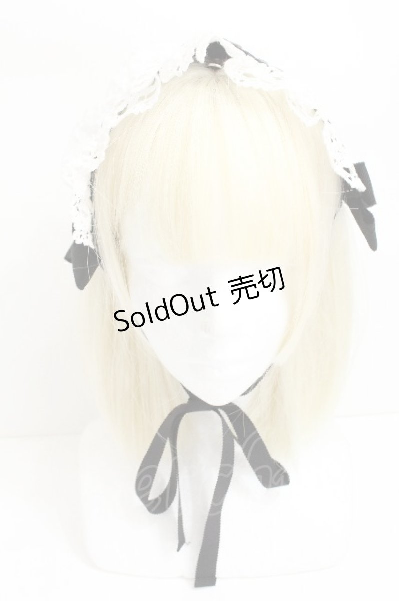 画像2: MAM MAXICIMAM / プリンセスローズヘッドドレス  黒ｘ白 S-26-05-11-016-LO-AC-HR-ZS (2)