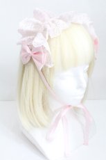 画像1: ATELIER PIERROT / オリジナルレースリボンヘッドドレス  ピンク S-26-05-11-003-EL-AC-HR-ZS (1)