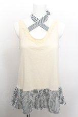 画像1: axes femme / ストライプ切替タンクトップ  キナリ S-26-05-12-001-AX-TO-HR-ZS (1)