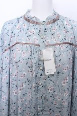 画像3: axes femme / 小花柄シャツワンピ  サックス S-26-05-12-044-AX-OP-HR-ZS (3)