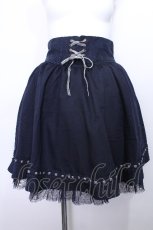 画像1: axes femme POETIQUE / コルセットベルトデザインスカート  紺 S-26-05-12-060-AX-SK-HR-ZS (1)