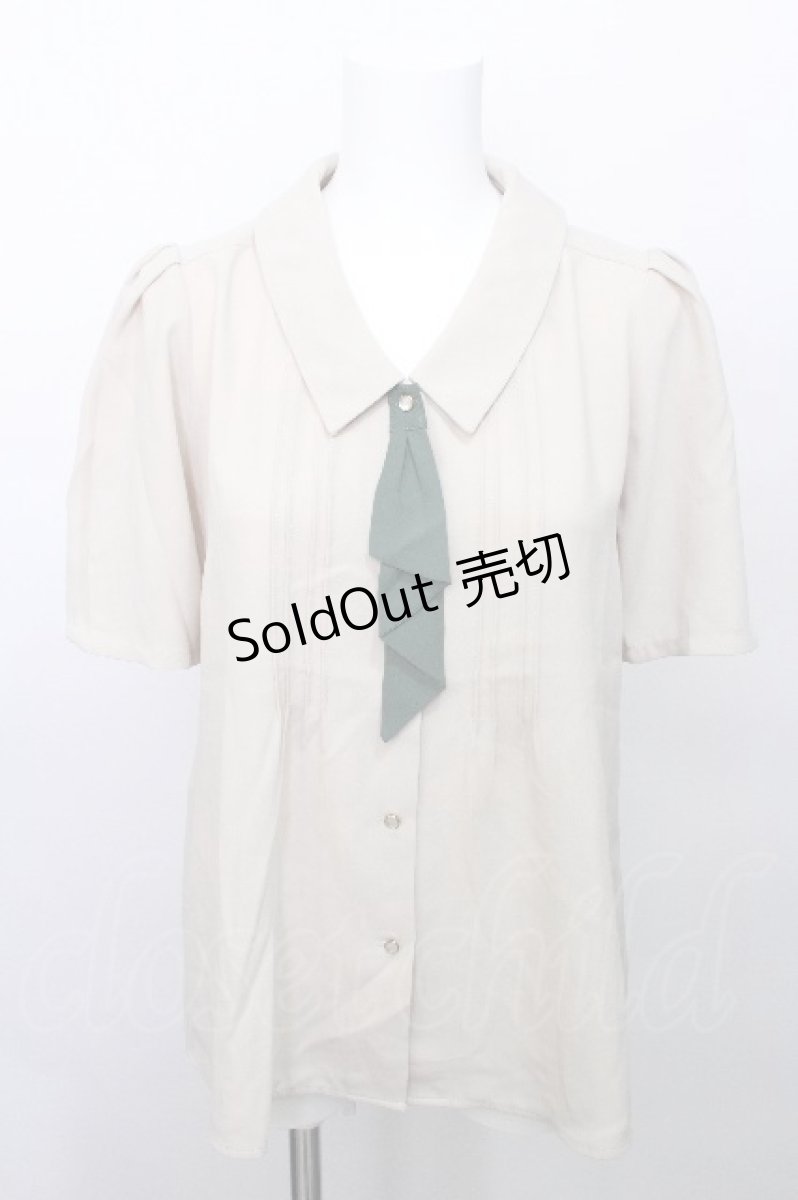 画像1: an another angelus / ラッフルスカーフタイ付きブラウス  ベージュ S-26-05-12-008-CA-BL-AS-ZS (1)