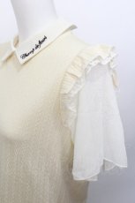 画像3: axes femme / 刺繍襟半袖トップス  キナリ S-26-05-12-011-AX-TO-HR-ZS (3)