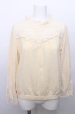 画像1: axes femme / レース配色ニット  キナリ S-26-05-12-012-AX-TO-HR-ZS (1)
