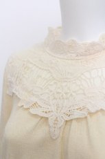 画像3: axes femme / レース配色ニット  キナリ S-26-05-12-012-AX-TO-HR-ZS (3)