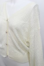 画像3: axes femme POETIQUE / 透かし編ニットカーディガン  オフ S-26-05-12-013-AX-TO-AS-ZS (3)