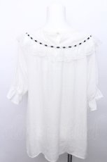 画像2: axes femme / 紫陽花刺繍ブラウス  白 S-26-05-12-015-AX-BL-HR-ZS (2)