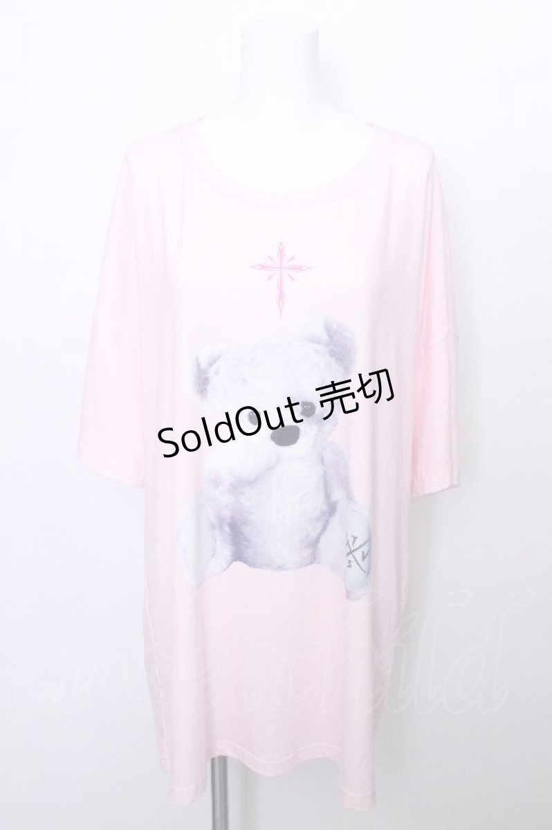 画像1: TRAVAS TOKYO / 2023 Furry bear BIG Tシャツ  ピンク S-26-05-12-017-PU-TS-HR-ZI (1)