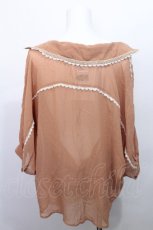 画像2: axes femme / /シフォンカーディガン  オレンジ S-26-05-12-019-AX-TO-HR-ZS (2)