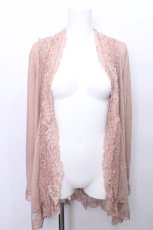 画像1: axes femme / レース切り替えカーディガン  ピンク S-26-05-12-020-AX-TO-HR-ZS (1)