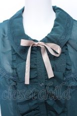 画像3: axes femme / 袖薔薇刺繍ブラウス  グリーン S-26-05-12-025-AX-BL-HR-ZS (3)