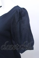 画像3: an another angelus / フロントクロスシアースリーブカットトップス  紺 S-26-05-12-028-CA-TO-AS-ZS (3)