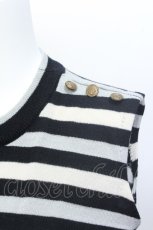 画像3: axes femme / ボーダーノースリーブニット  黒×白 S-26-05-12-029-AX-TO-HR-ZS (3)