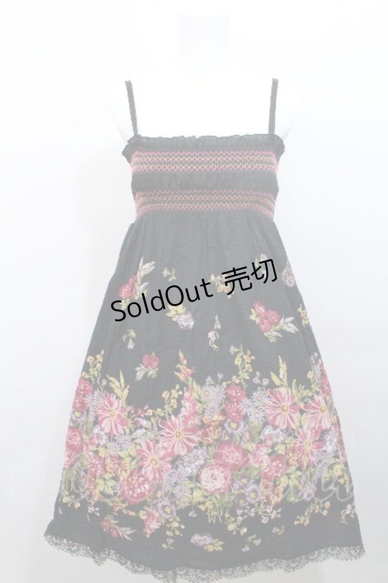 画像1: axes femme / 花柄2wayワンピース  黒 S-26-05-13-034-AX-CO-HR-ZS (1)