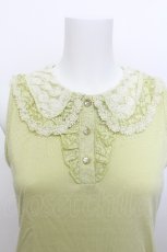 画像3: axes femme / 襟レースタンクトップ  グリーン S-26-05-13-005-AX-TO-HR-ZS (3)