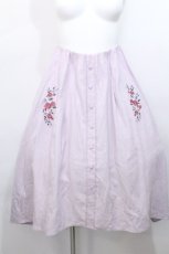 画像1: axes femme / 刺繍入イレヘムスカート  ピンク S-26-05-13-044-AX-SK-HR-ZS (1)