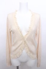 画像1: axes femme / レースニットカーディガン  アイボリー S-26-05-13-006-AX-TO-HR-ZS (1)