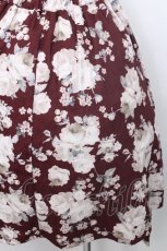 画像3: axes femme POETIQUE / 花柄プリントベルト付きスカート  ワイン S-26-05-13-048-AX-SK-HR-ZS (3)