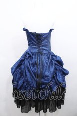 画像2: ATELIER PIERROT / Bustle Corset Dress[Rose Jacquard]  青 S-26-05-13-049-EL-OP-AS-ZS (2)