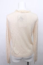 画像2: axes femme / レースニットカーディガン  アイボリー S-26-05-13-006-AX-TO-HR-ZS (2)