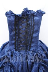 画像3: ATELIER PIERROT / Bustle Corset Dress[Rose Jacquard]  青 S-26-05-13-049-EL-OP-AS-ZS (3)