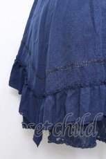 画像3: axes femme / 裾レースイレヘムスカート  紺 S-26-05-13-051-AX-SK-HR-ZS (3)