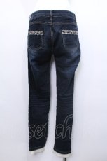 画像2: axes femme / サイドレース使いストレッチパンツ  ブルー S-26-05-13-057-AX-PA-HR-ZS (2)