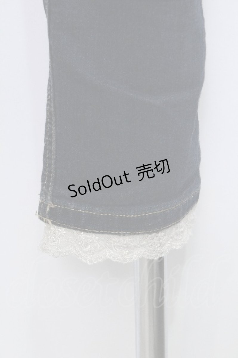 画像4: axes femme / サイドレース使いストレッチパンツ  ブルー S-26-05-13-057-AX-PA-HR-ZS (4)