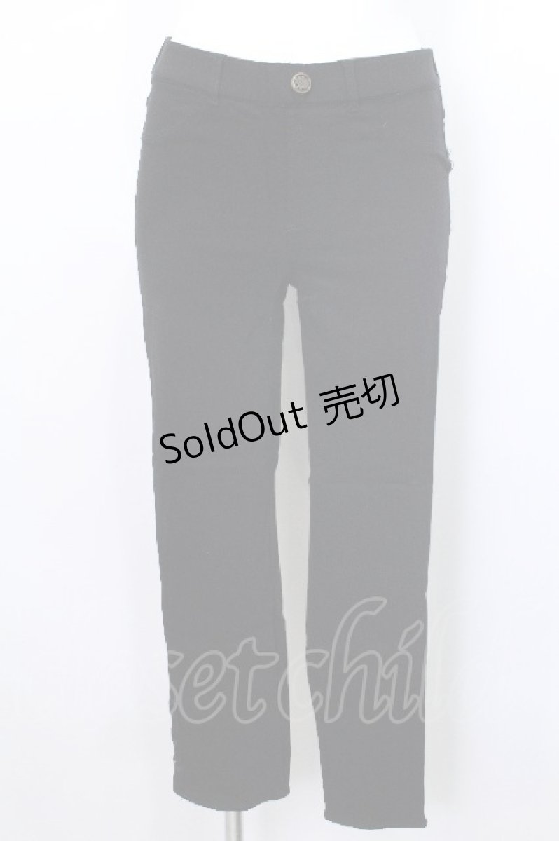 画像1: axes femme / 裾リボンストレッチパンツ  黒 S-26-05-13-059-AX-PA-HR-ZS (1)
