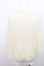 画像2: axes femme / 刺繍入りケープトッパーカーデ  キナリ S-26-05-13-008-AX-TO-HR-ZS (2)