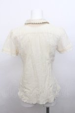 画像2: axes femme / ラメストライプ半袖ブラウス  キナリ S-26-05-13-009-AX-BL-HR-ZS (2)