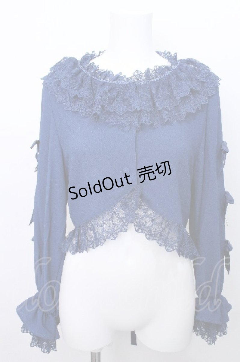 画像1: ATELIER PIERROT / Sugar Lace Ribbonボレロ  青 S-26-05-13-016-EL-TO-AS-ZS (1)