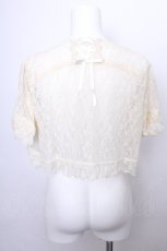 画像2: axes femme / レース半袖ボレロ  キナリ S-26-05-13-003-AX-TO-HR-ZS (2)